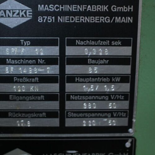 WKG_499_wanzke_sp_f_12_presse_press_hydraulisch_schnelläufer_press